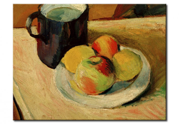 Kunstkopie Milchkrug und Äpfel auf Teller 51066