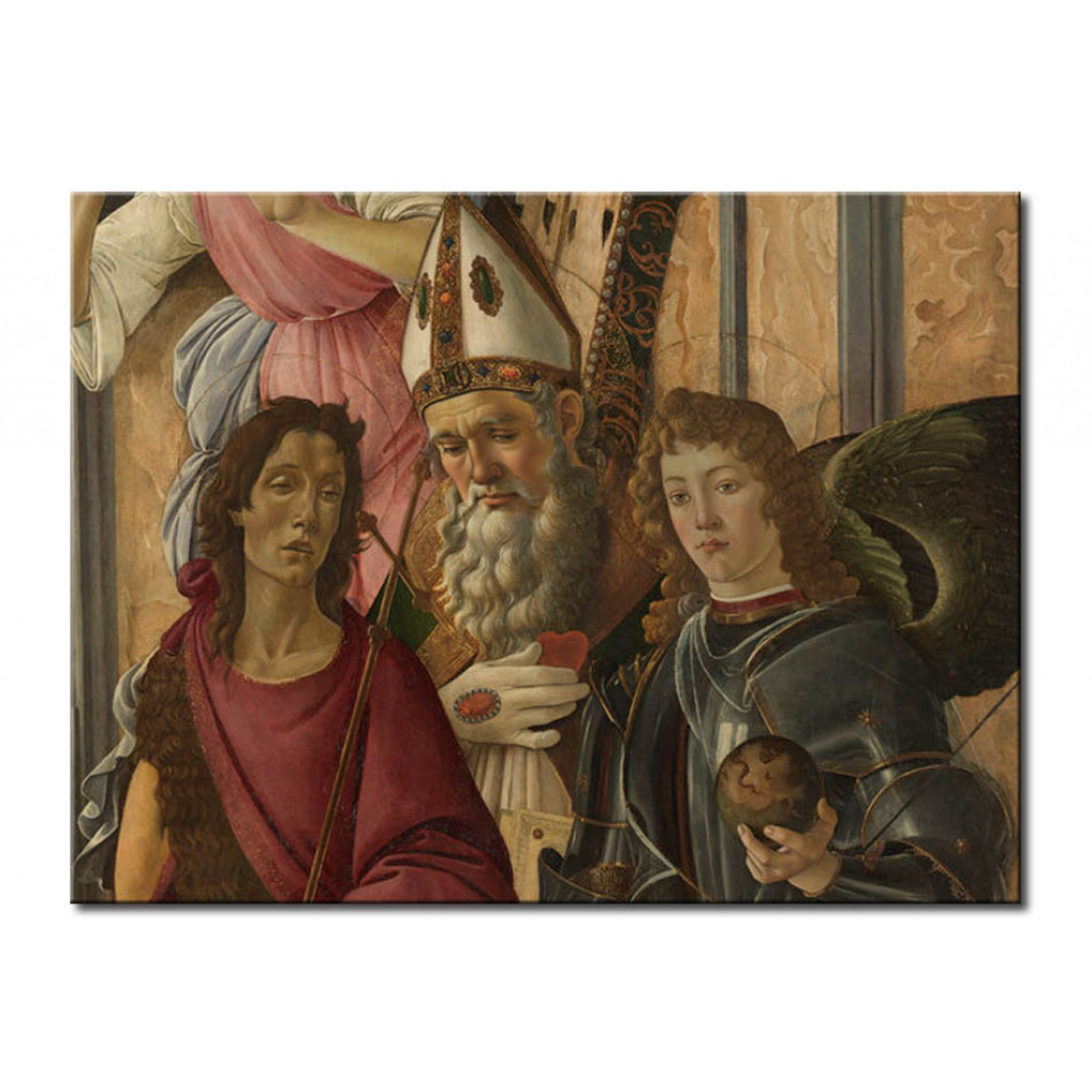 Schilderij  Sandro Botticelli: Madonna And Child Enthroned, Angels And Saints