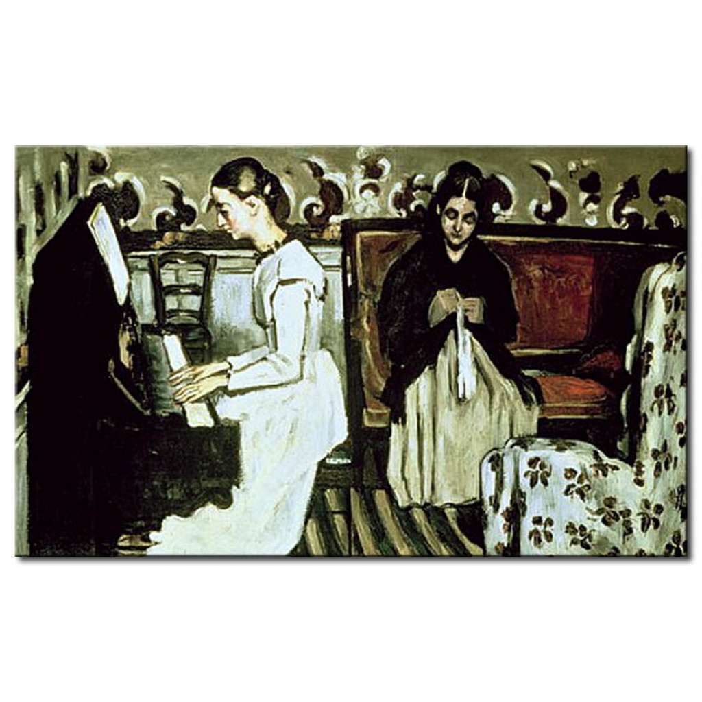 Schilderij  Paul Cézanne: Girl At The Piano (Overture To Tannhauser)