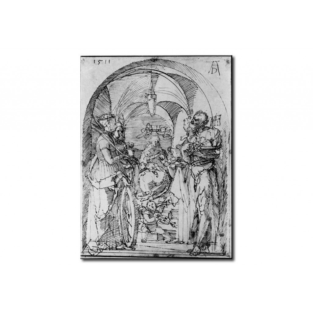 Reprodução Da Pintura Famosa Virgin Mary With The Child And Saints