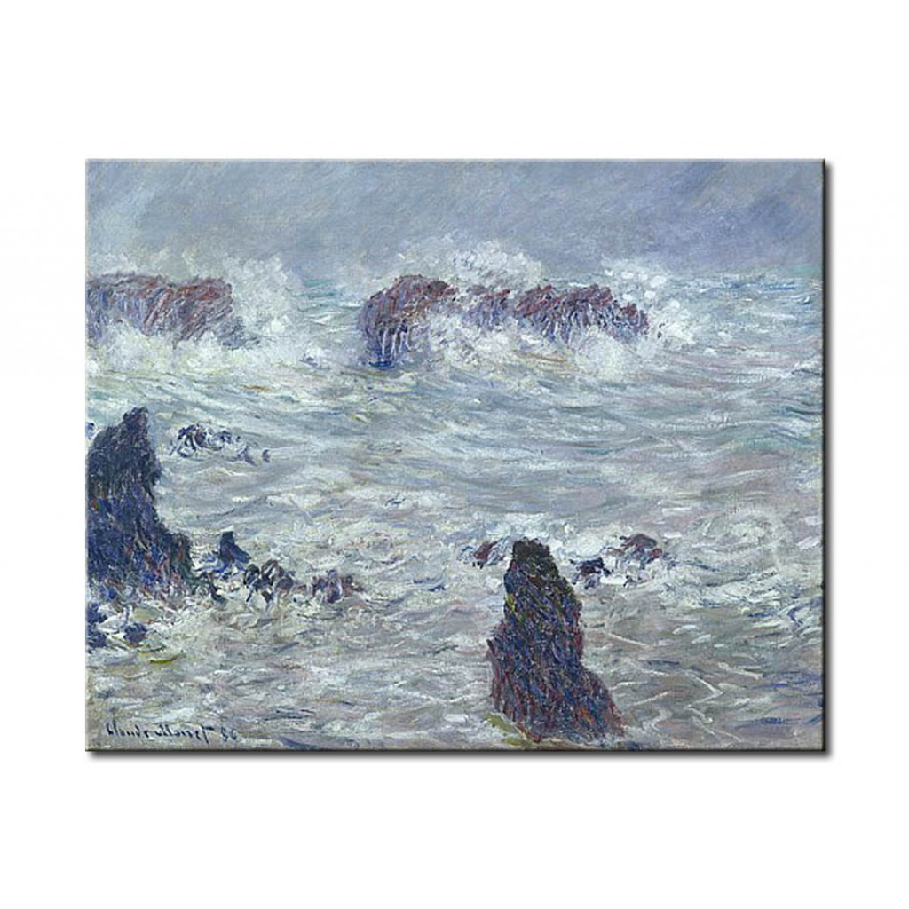Schilderij  Claude Monet: Storm, Off The Coast Of Belle-Ile