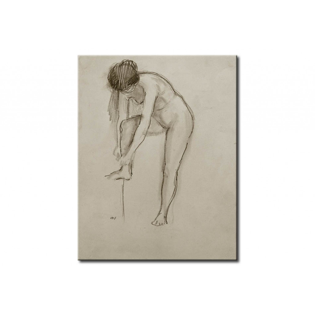 Schilderij  August Macke: Weiblicher Akt IV