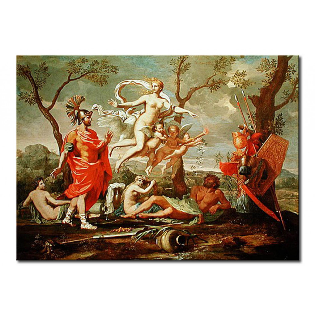 Schilderij  Nicolas Poussin: Venus Arming Aeneas