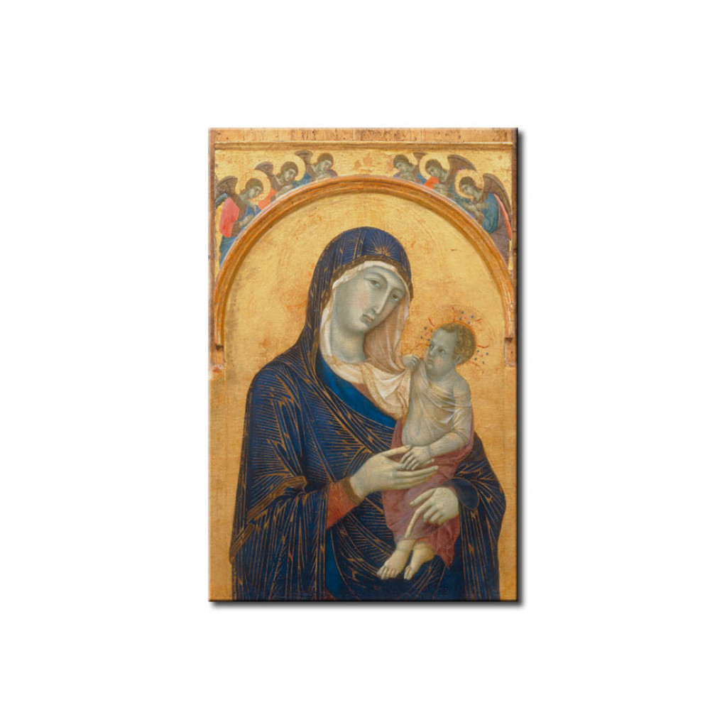 Schilderij  Duccio Di Buoninsegna: Mary And Child With Six Angels