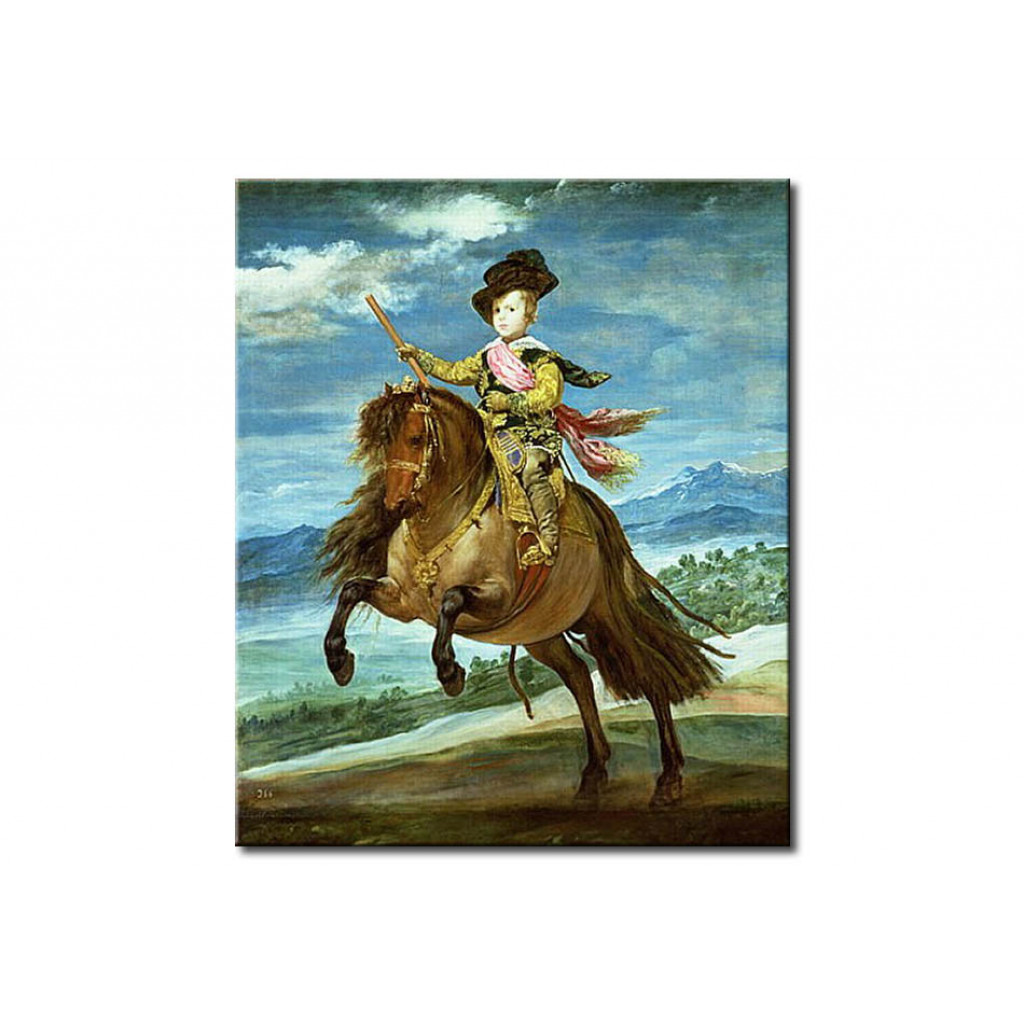 Schilderij  Diego Velázquez: Prince Balthasar Carlos On Horseback