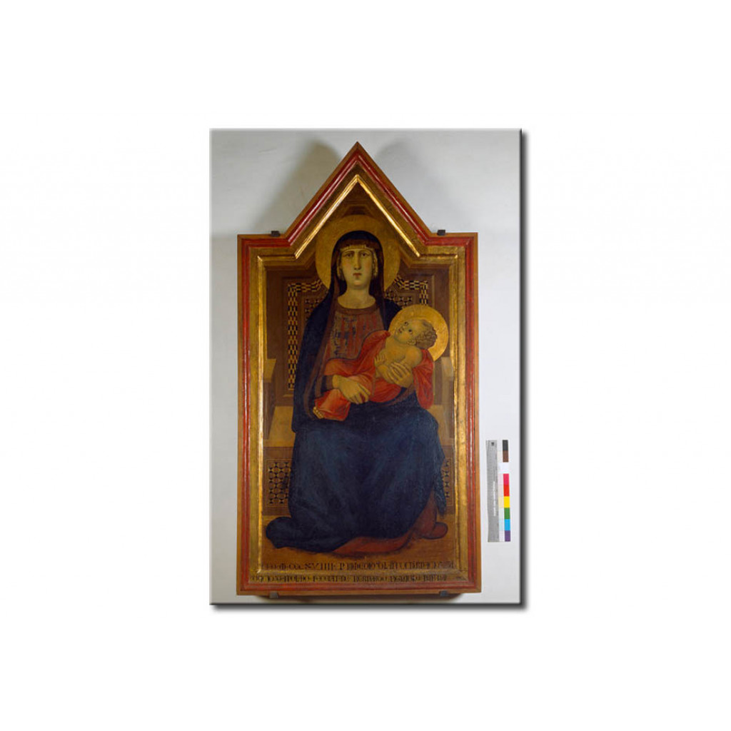 Schilderij  Ambrogio Lorenzetti: Madonna Of Vico L'Abate
