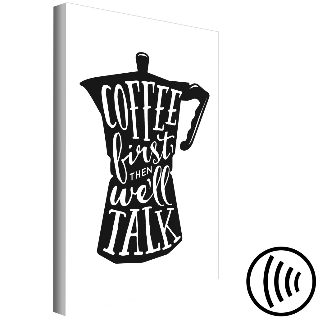 Konst Först Kaffe (1-del) - Grafiskt Tema Med Citat På Engelska