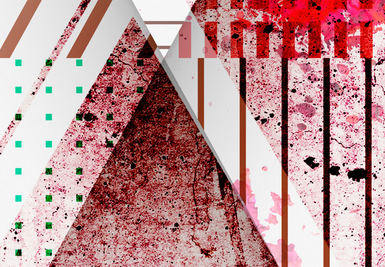 Canvas Abstract triangles - geometry in shades of pink and red 117176 additionalImage 5