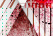 Canvas Abstract triangles - geometry in shades of pink and red 117176 additionalThumb 5