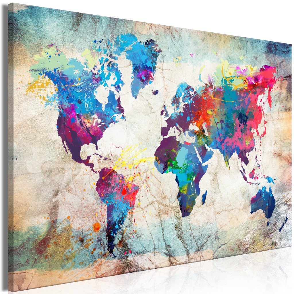 Schilderij World Maps: Modern Style [Large Format]