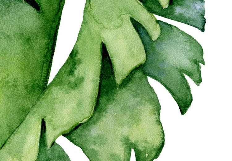 Quadro su tela Due foglie verdi - composizione della pianta in stile boho 136376 additionalImage 5