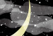 Carta da parati Cielo notturno - paesaggio con la luna, stelle, nuvole e montagne 142276 additionalThumb 3