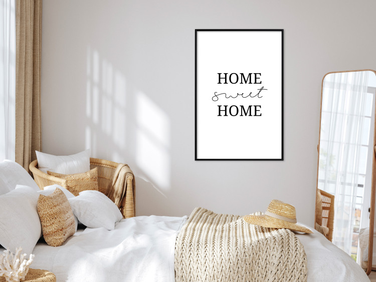 Poster Sweet Home - Minimalist Black Sentence on a White Background 146176 additionalImage 6