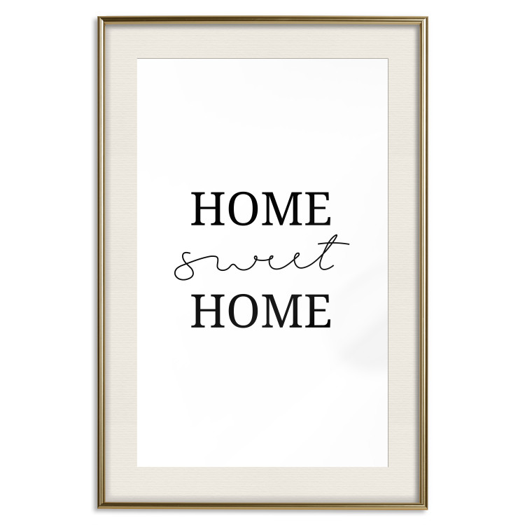 Poster Sweet Home - Minimalist Black Sentence on a White Background 146176 additionalImage 26