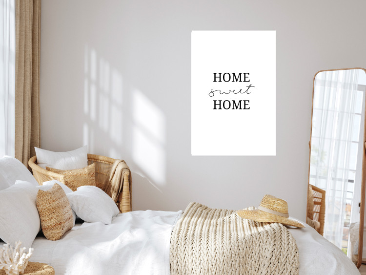 Poster Sweet Home - Minimalist Black Sentence on a White Background 146176 additionalImage 15