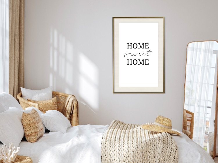 Poster Sweet Home - Minimalist Black Sentence on a White Background 146176 additionalImage 18