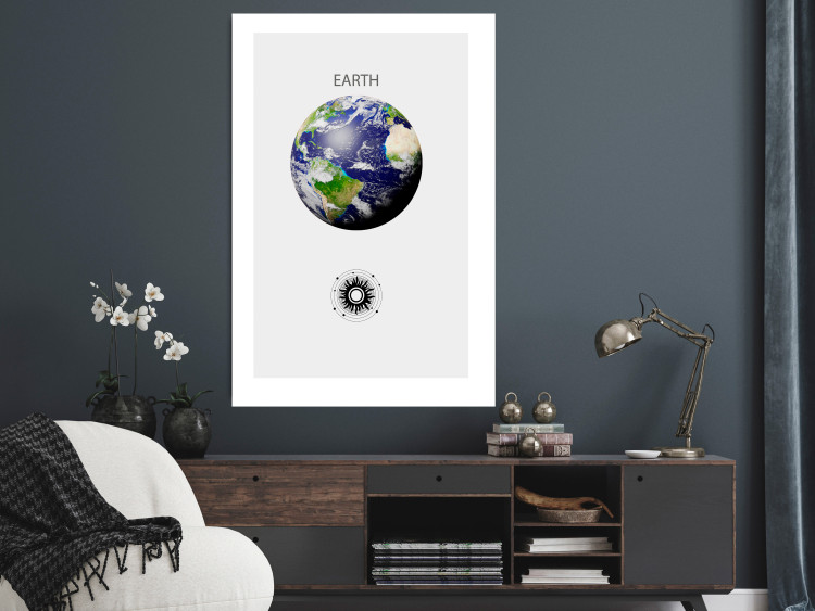 Wall Poster Green Planet - Earth, Abstract Composition with the Solar System II 146476 additionalImage 9