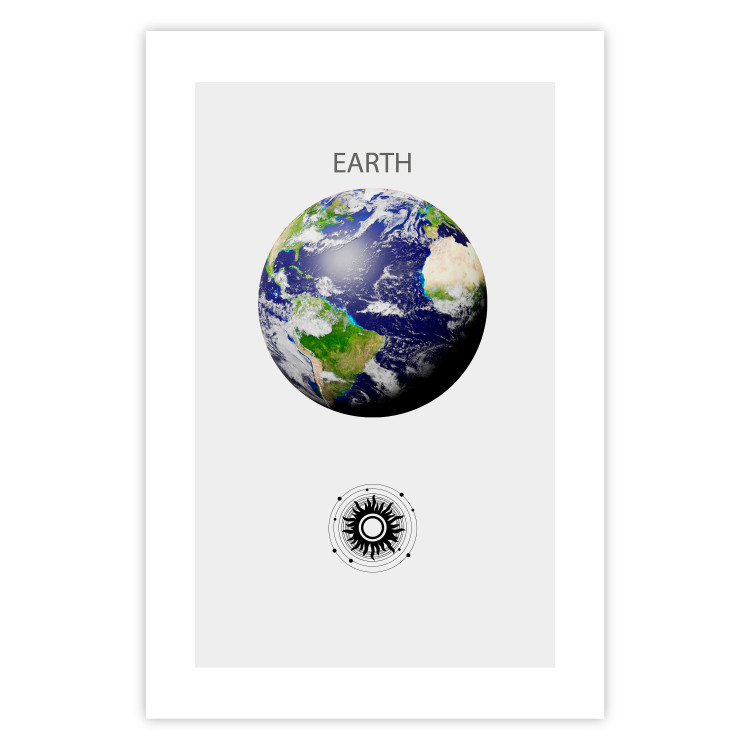 Wall Poster Green Planet - Earth, Abstract Composition with the Solar System II 146476 additionalImage 19