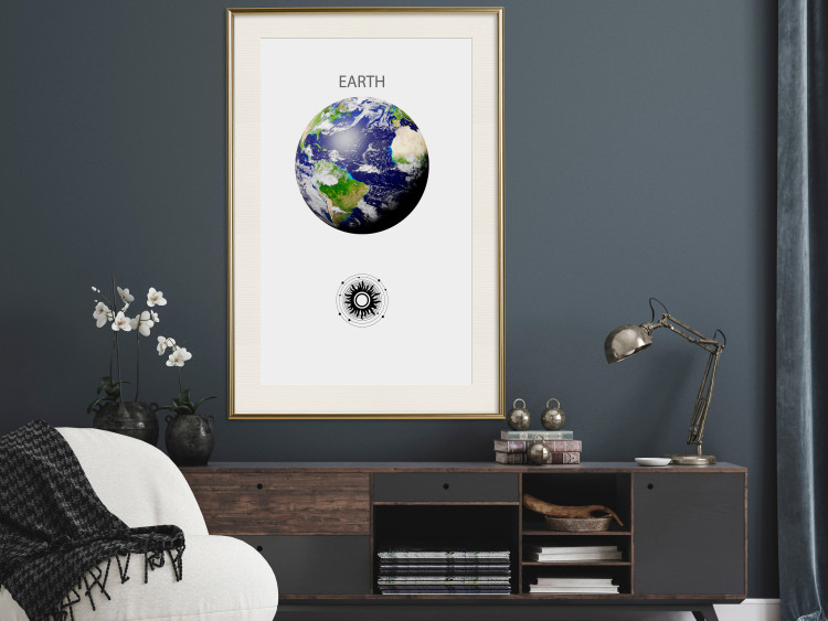 Poster Green Planet - Earth, Abstract Composition with the Solar System II 146476 additionalImage 23