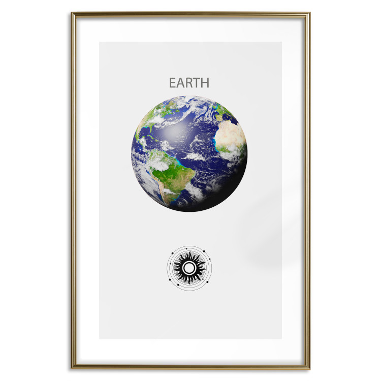Wall Poster Green Planet - Earth, Abstract Composition with the Solar System II 146476 additionalImage 24