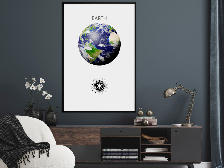 Poster Green Planet - Earth, Abstract Composition with the Solar System II 146476 additionalImage 12