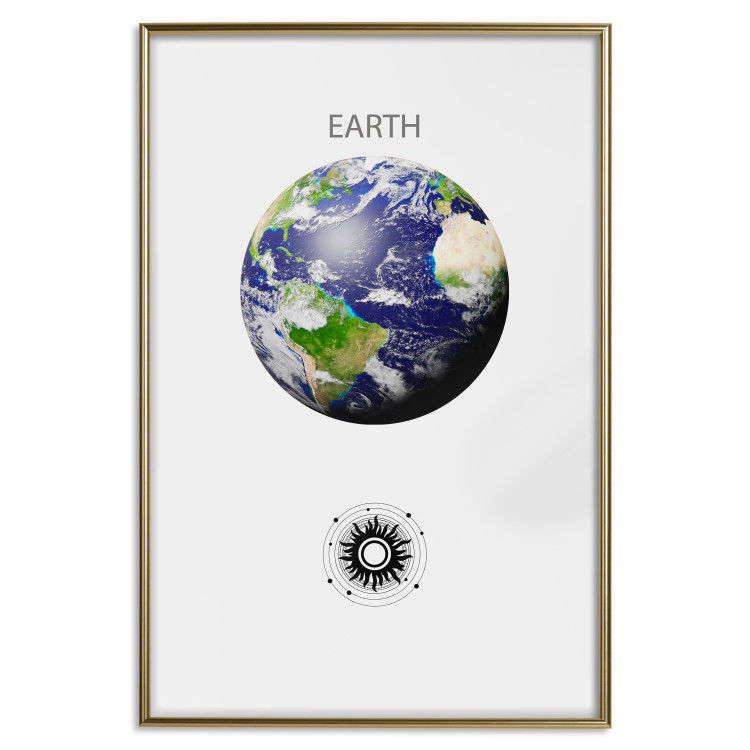 Wall Poster Green Planet - Earth, Abstract Composition with the Solar System II 146476 additionalImage 17