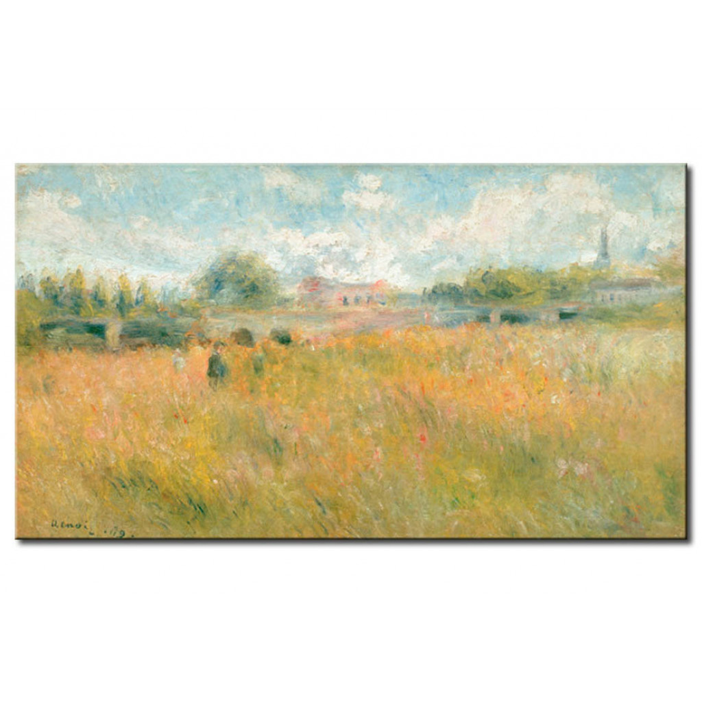 Schilderij  Pierre-Auguste Renoir: Paysage Au Bord De La Seine A Rueil