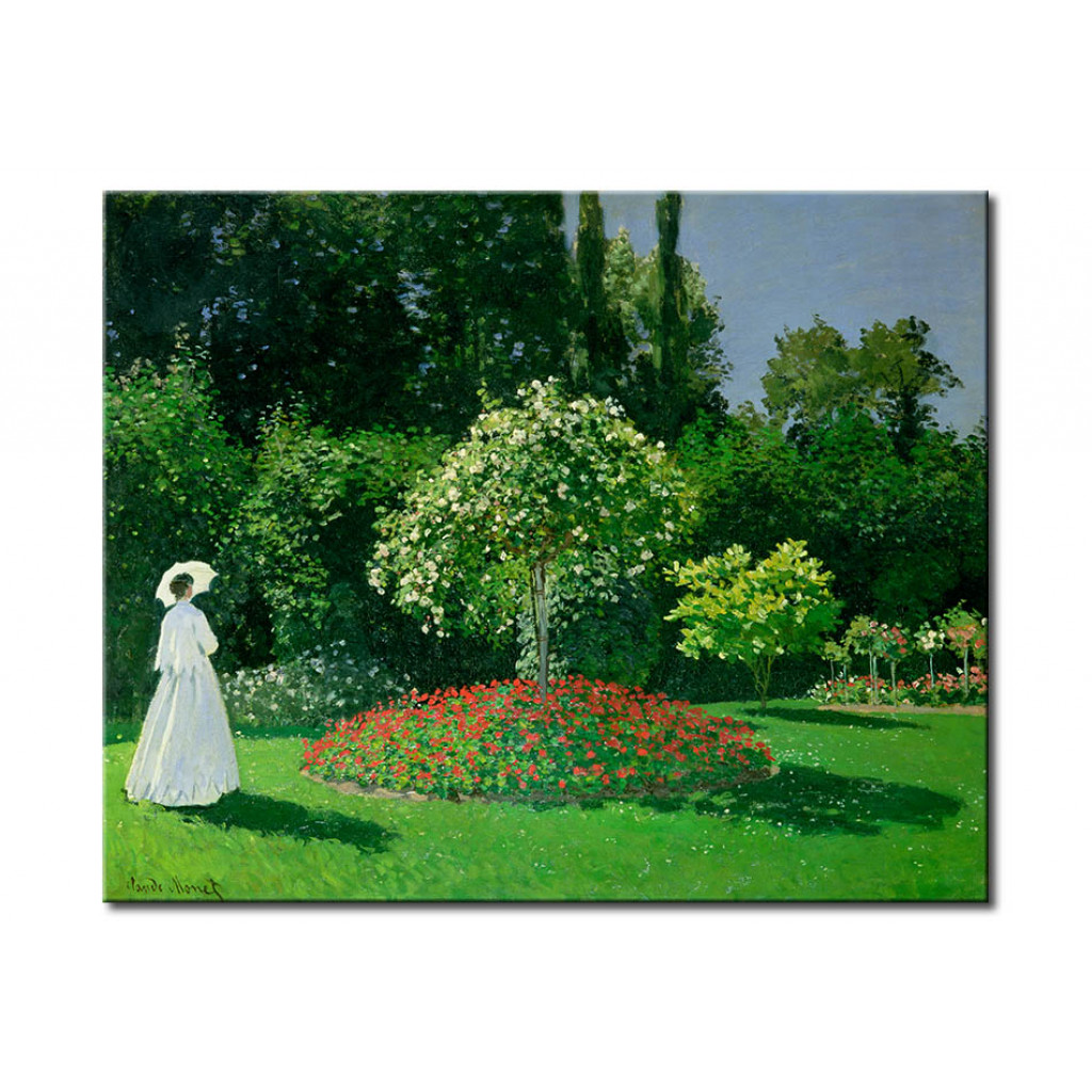 Schilderij  Claude Monet: Woman In A Garden