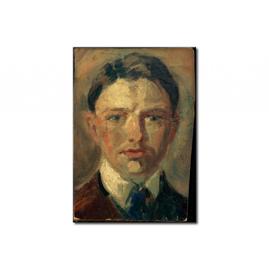 Schilderij  August Macke: Study For A Selfportrait