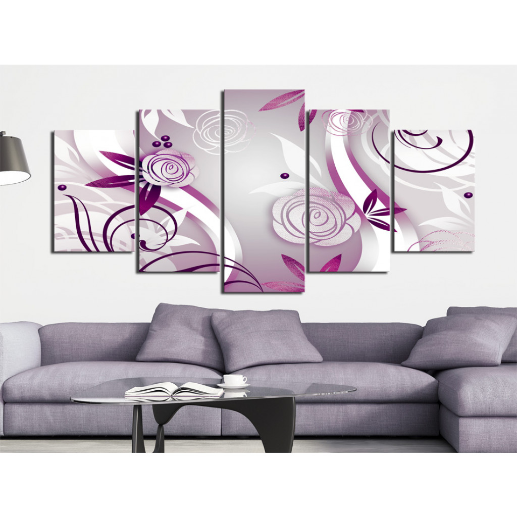 Schilderij  Florale Motieven: Violet Roses