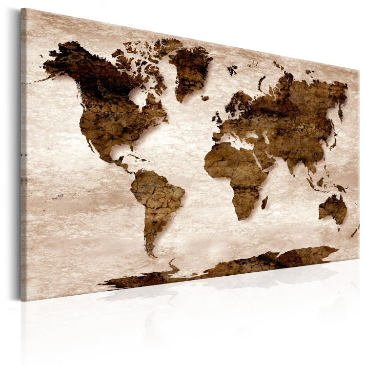 Bild auf Leinwand World Map: The Brown Earth 91876 additionalImage 2