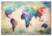 Placar decorativo Watercolour World [Cork Map] 92976 additionalThumb 2