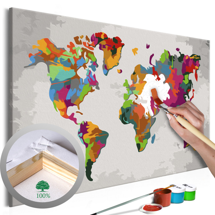 Paint by Number Kit World Map (Compass Rose) 107486
