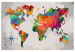 Obraz do malowania po numerach Mapa świata (z różą wiatrów) 107486 additionalThumb 7