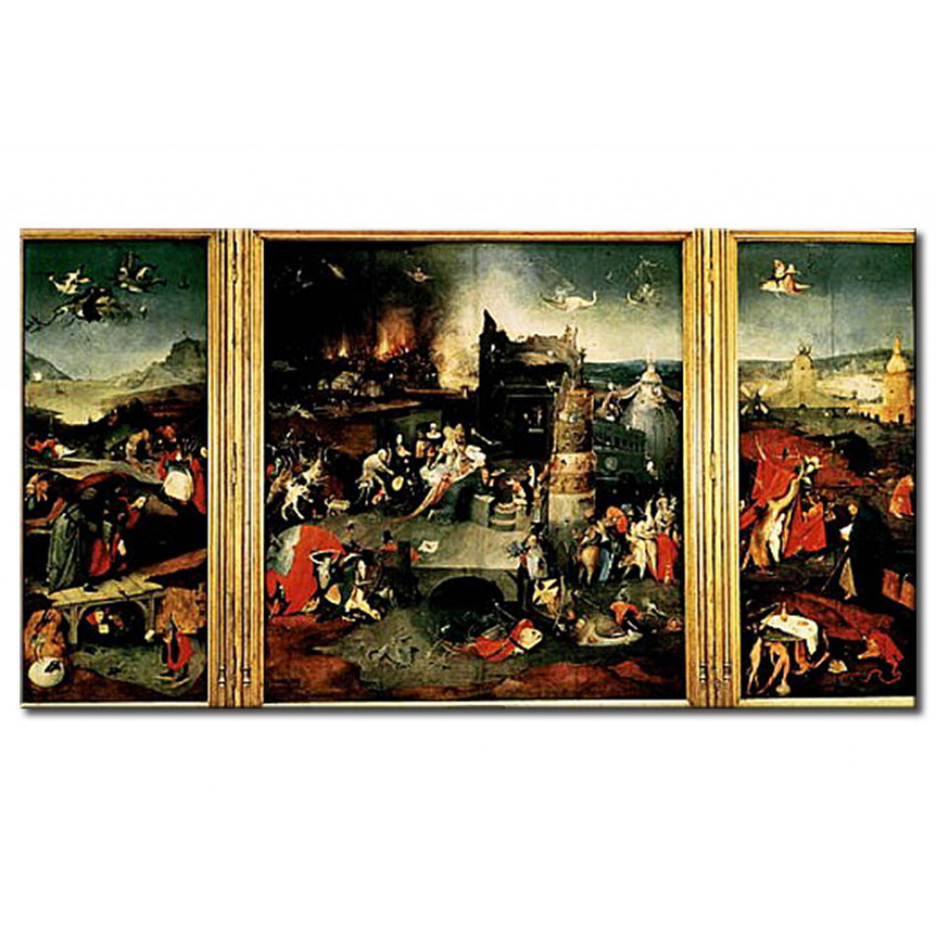 Schilderij  Hieronymus Bosch: Triptych: The Temptation Of St. Anthony