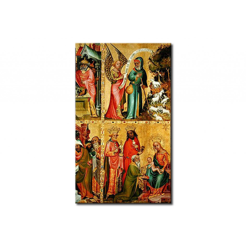 Reprodukcja Obrazu The Annunciation To St. Joachim And The Adoration Of The Magi, From The Left Wing Of The Buxtehude Altar
