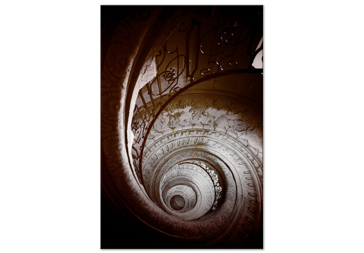 Obraz na płótnie Spiralne schody ze zdobieniami - zdjęcie zabytkowej klatki schodowej