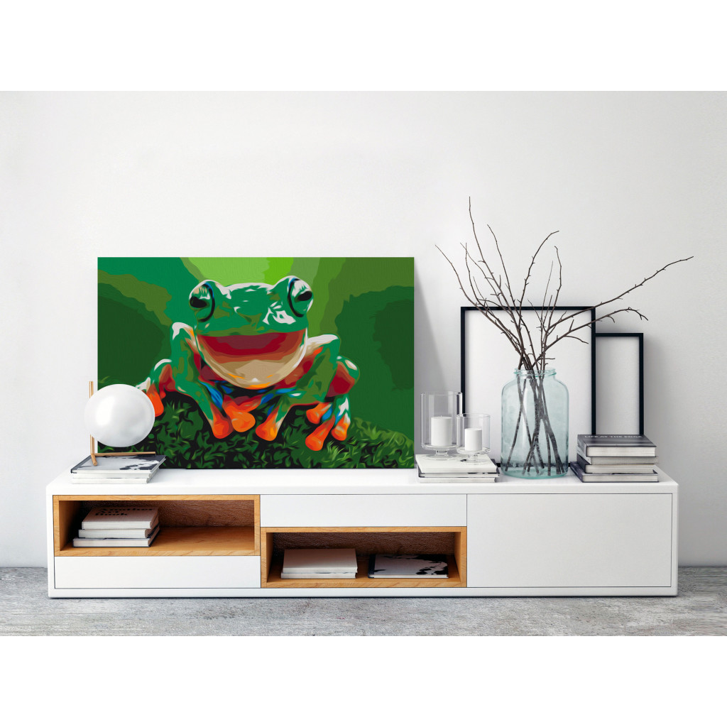 Desenho Para Pintar Com Números Laughing Frog