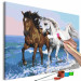 Cuadro numerado para pintar Horses at the Seaside 134886 additionalThumb 3