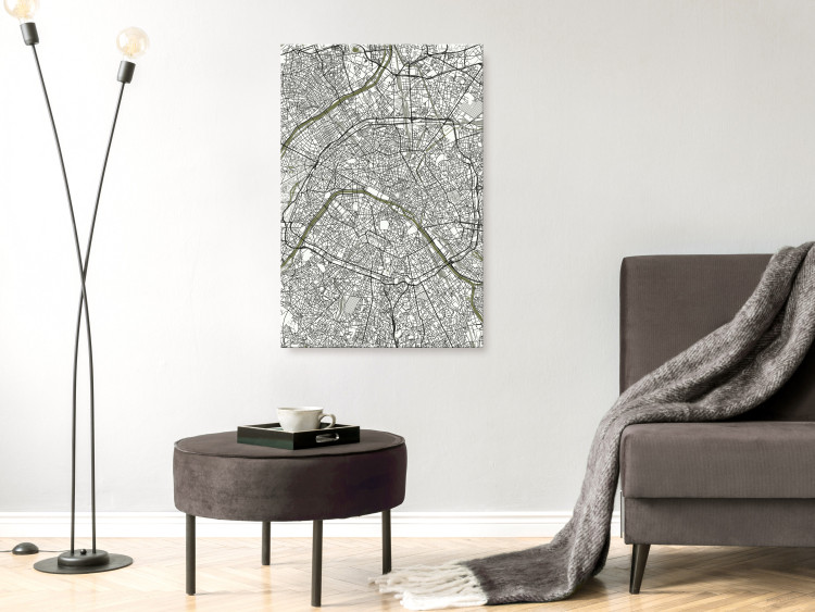 Canvas Paris Arterie - French capital center plan with Seine selection 135086 additionalImage 3