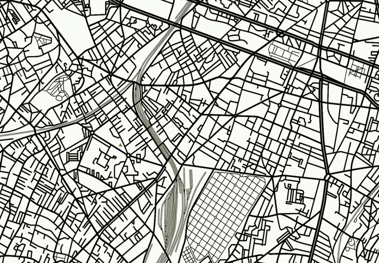 Quadro em tela Artérias de Paris - plano do centro da capital francesa com o Sena 135086 additionalImage 4