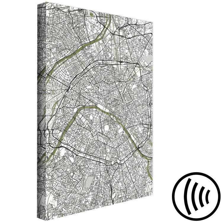 Canvas Paris Arterie - French capital center plan with Seine selection 135086 additionalImage 6