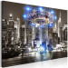 Canvas Print Spaceship on Night Panorama of New York - Abstraction 136086 additionalThumb 2
