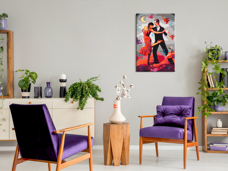 Malen nach Zahlen-Bild für Erwachsene Surreal Tango - Dancing Couple on a Fancy Background 144086 additionalImage 2