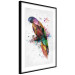 Wall Poster Rainbow Parrot - Colorful Bird on a Branch Painted With Watercolors 145186 additionalThumb 7