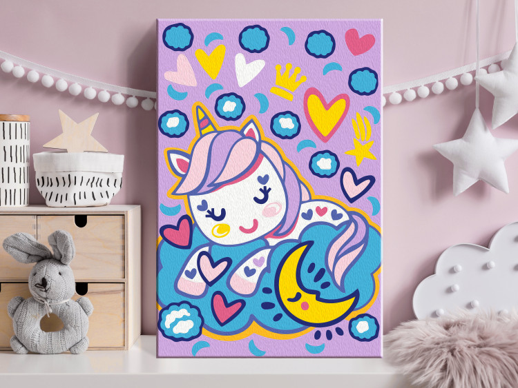 Painting Kit for Children Pony’s Dream - Pink Unicorn Resting on a Cloud 149786 additionalImage 2