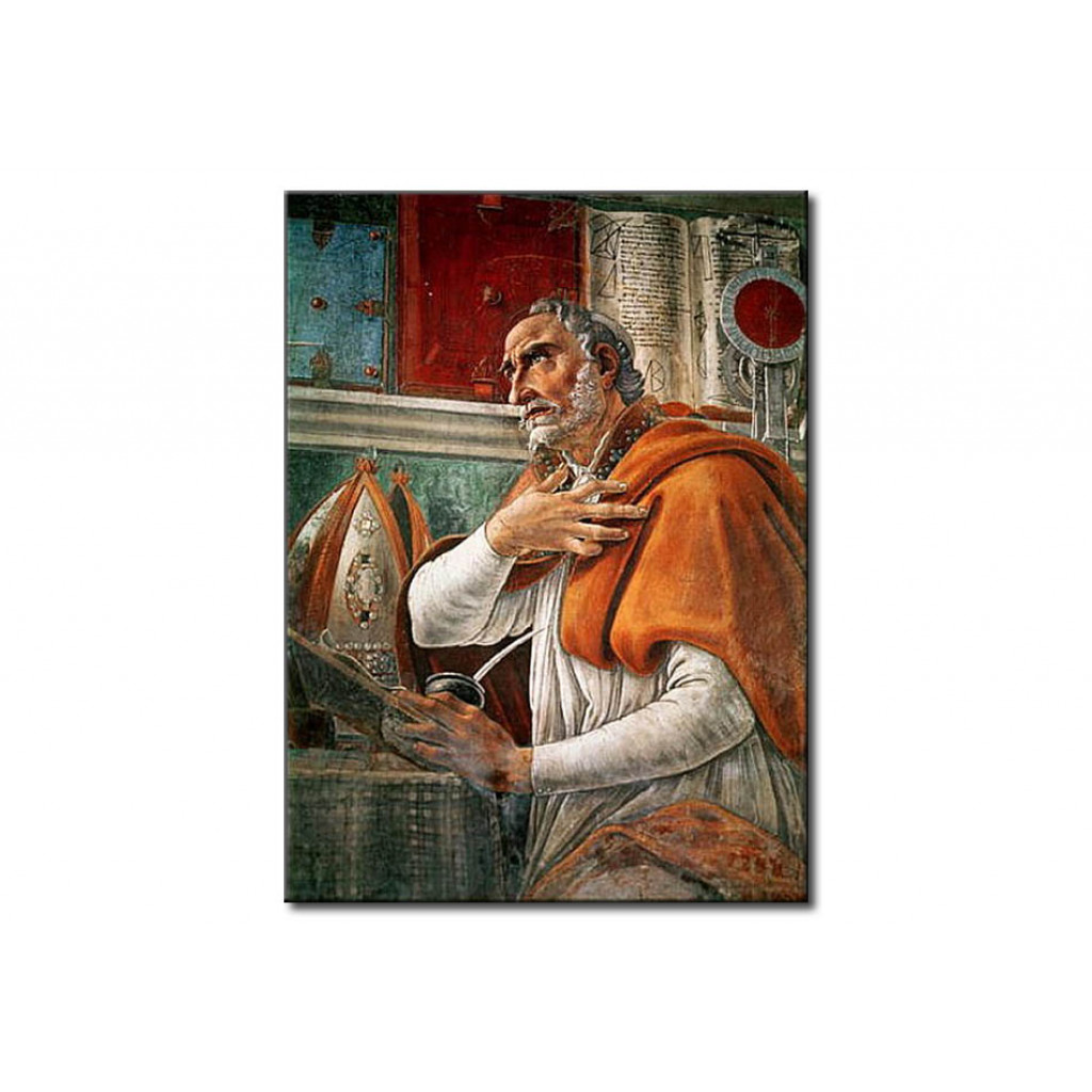 Reprodução Da Pintura Famosa St. Augustine In His Cell