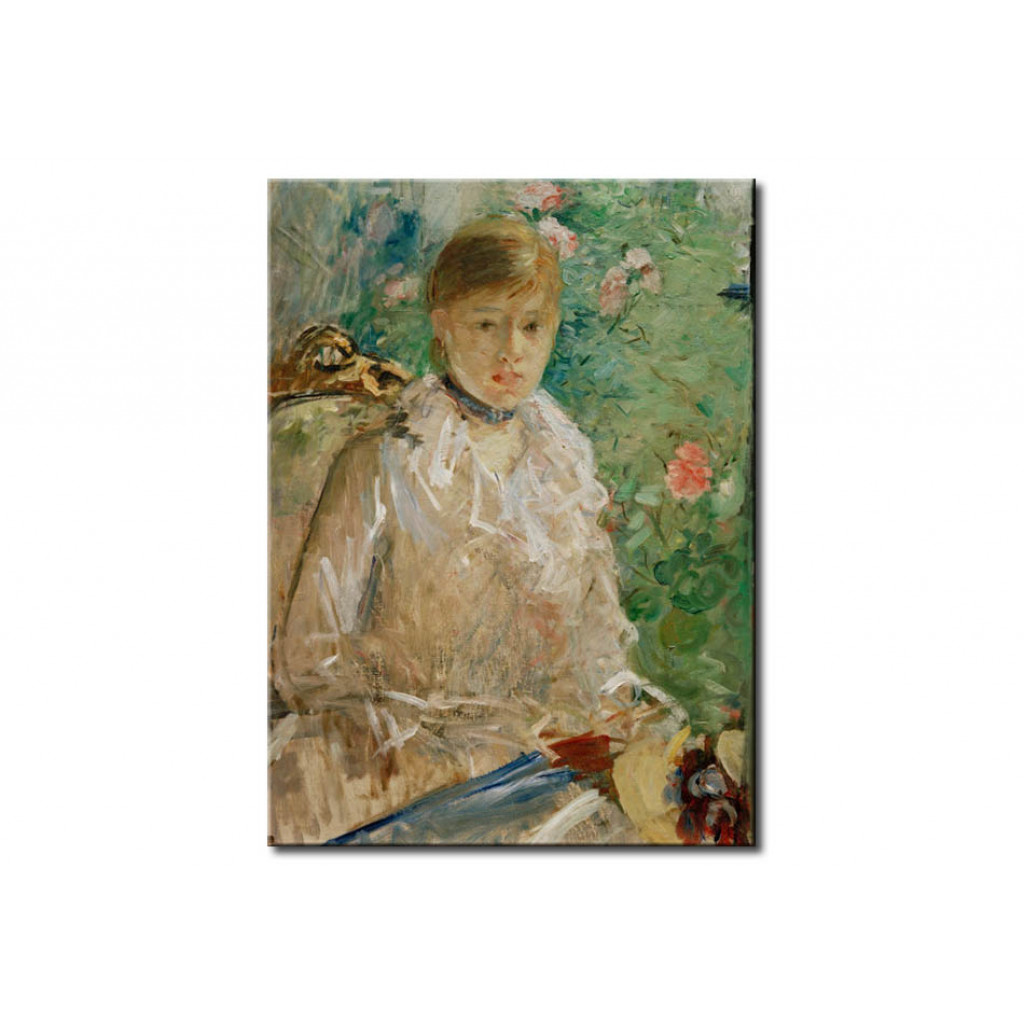 Schilderij  Berthe Morisot: Jeune Femme Près D'une Fenêtre Ou L'Eté