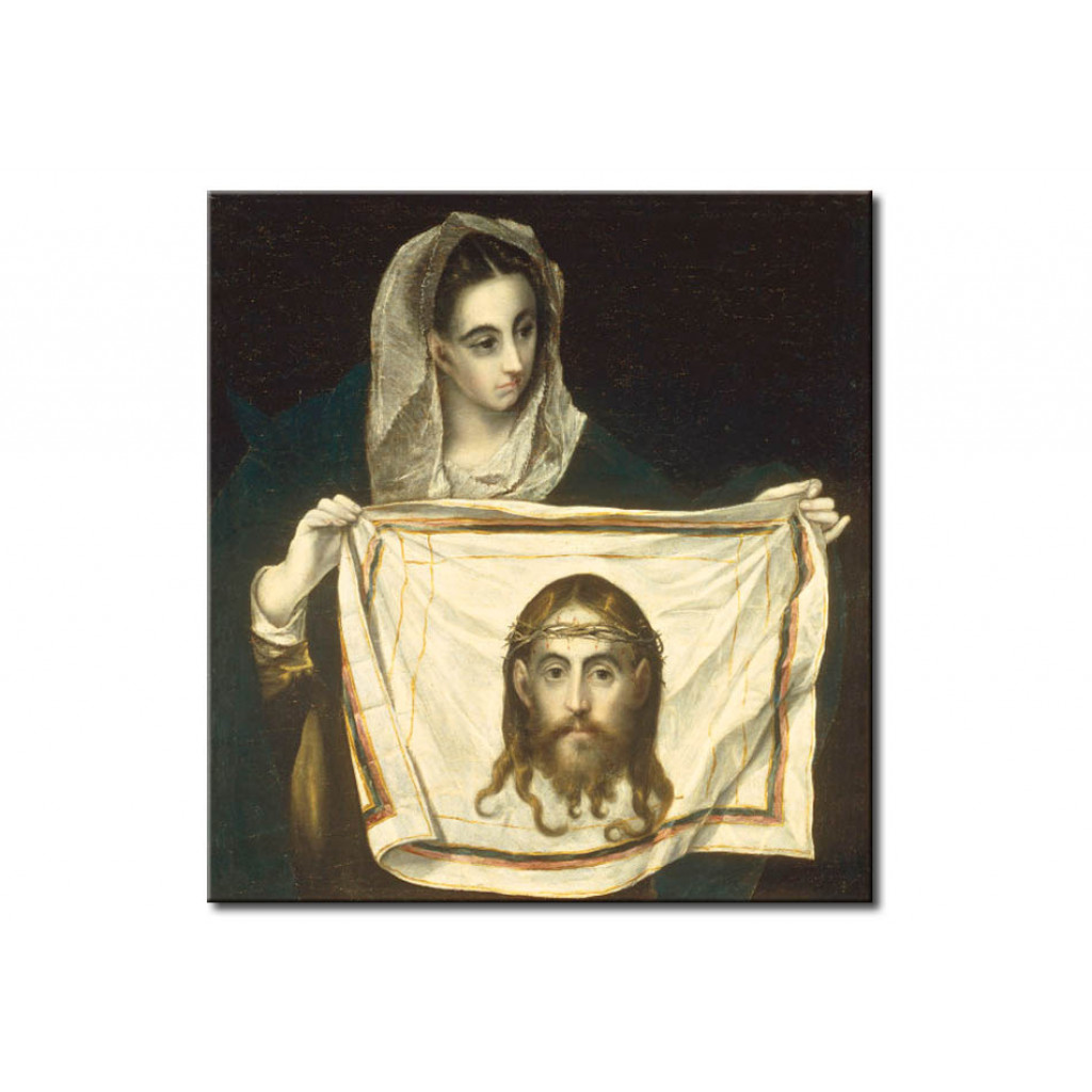 Schilderij  El Greco: St. Veronica With Christ's Suadrium