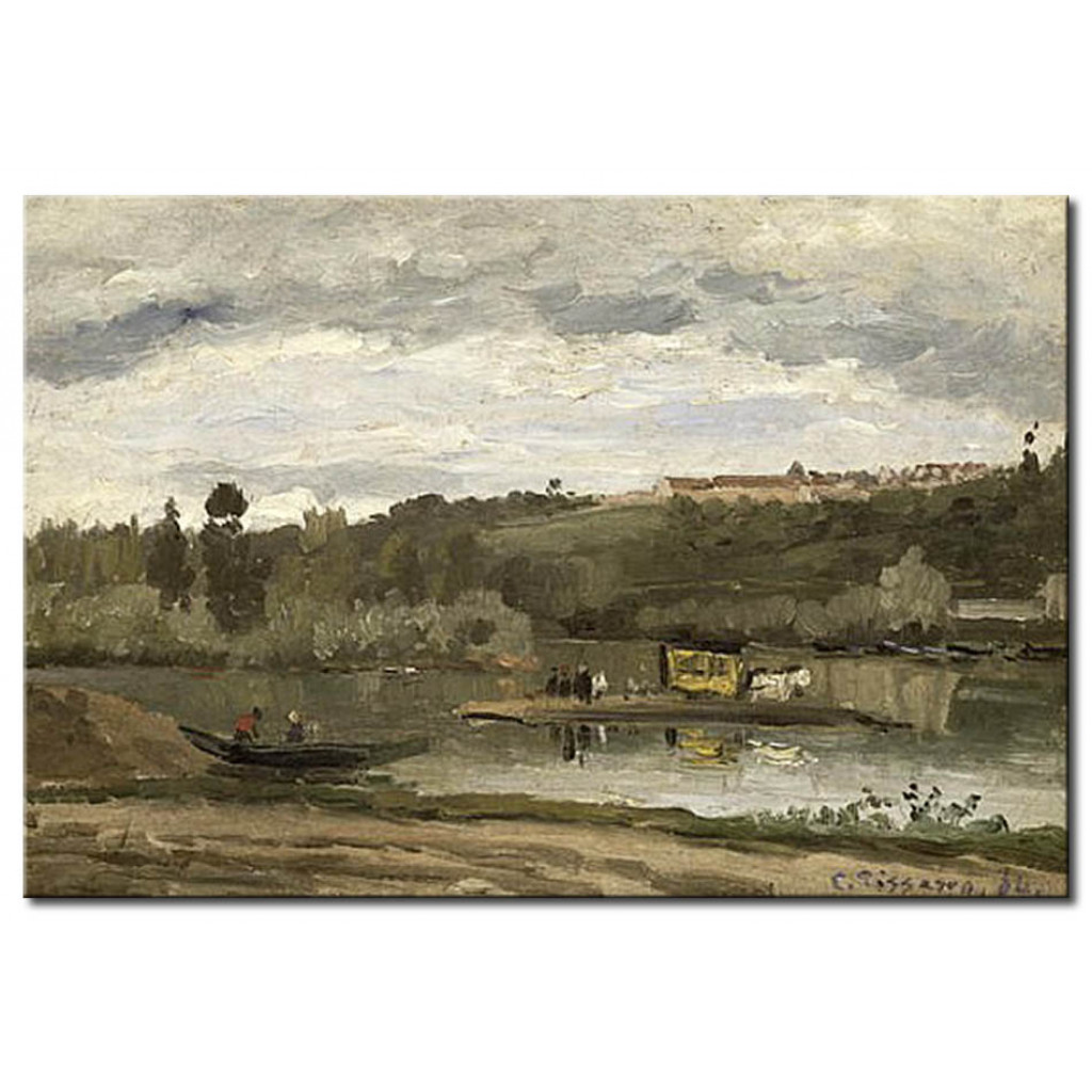Schilderij  Camille Pissarro: Ferry At Varenne-Saint-Hilaire